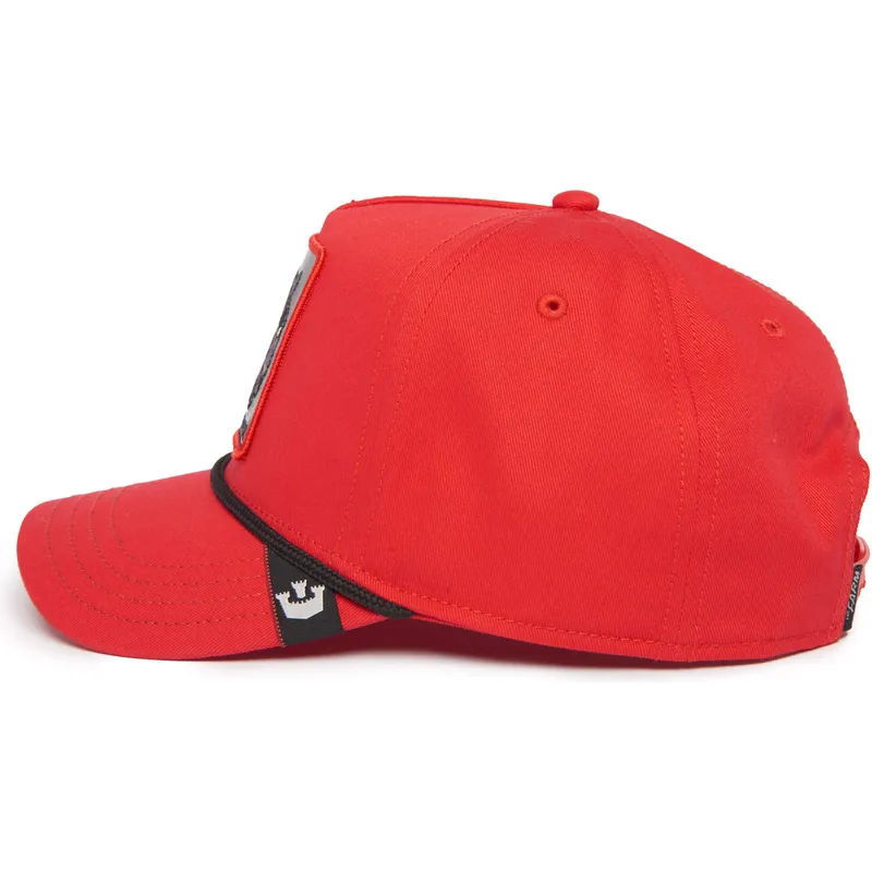 Gorra curva roja snapback pantera Panther 100 The Farm All Over Canvas de Goorin Bros.