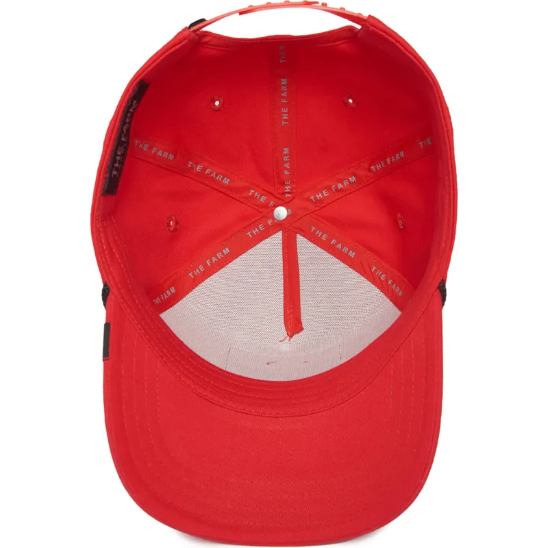 Gorra curva roja snapback pantera Panther 100 The Farm All Over Canvas de Goorin Bros.