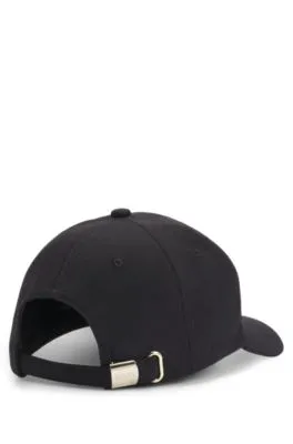 Gorra de algodón con parche de monograma Double B