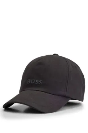 Gorra de lona de algodón con logo de goma estampado