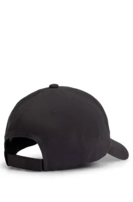 Gorra de lona de algodón con logo de goma estampado