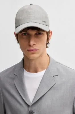 Gorra de sarga aterciopelada con logo de letras