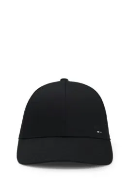 Gorra de sarga de algodón con detalle de logo