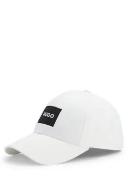 Gorra de sarga de algodón con etiqueta con logo