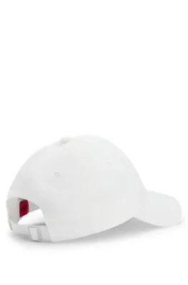 Gorra de sarga de algodón con etiqueta con logo