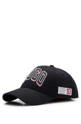 Gorra de sarga de algodón con logo bordado