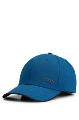 Gorra de sarga de algodón con logo estampado