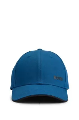 Gorra de sarga de algodón con logo estampado