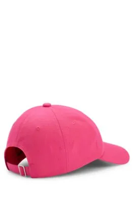 Gorra de sarga de algodón con logo floral bordado