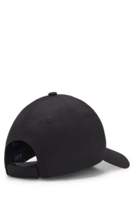 Gorra de sarga de algodón con parche de logo azul