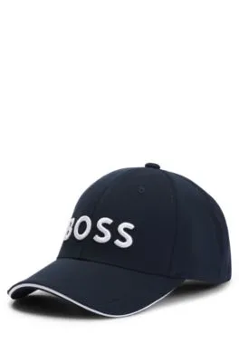 Gorra de seis paneles en piqué de punto con logo bordado