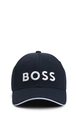 Gorra de seis paneles en piqué de punto con logo bordado