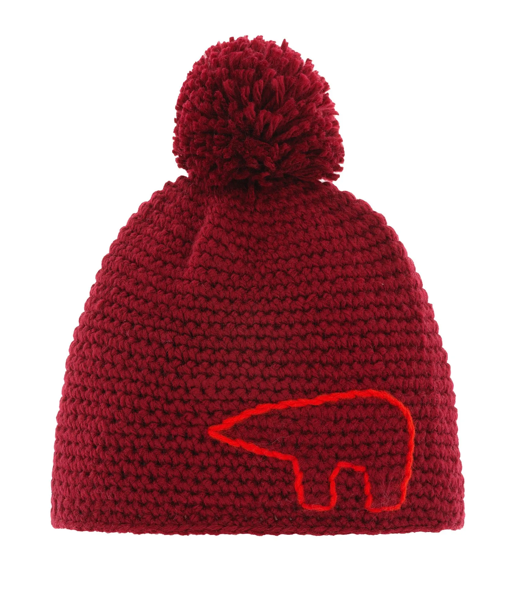 gorra Eisbär Jay Pompon MÜ - 243/Burgund/Stick Pom/Fiery Red