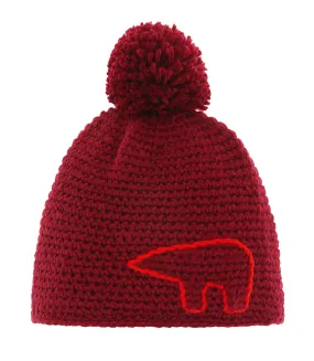 gorra Eisbär Jay Pompon MÜ - 243/Burgund/Stick Pom/Fiery Red