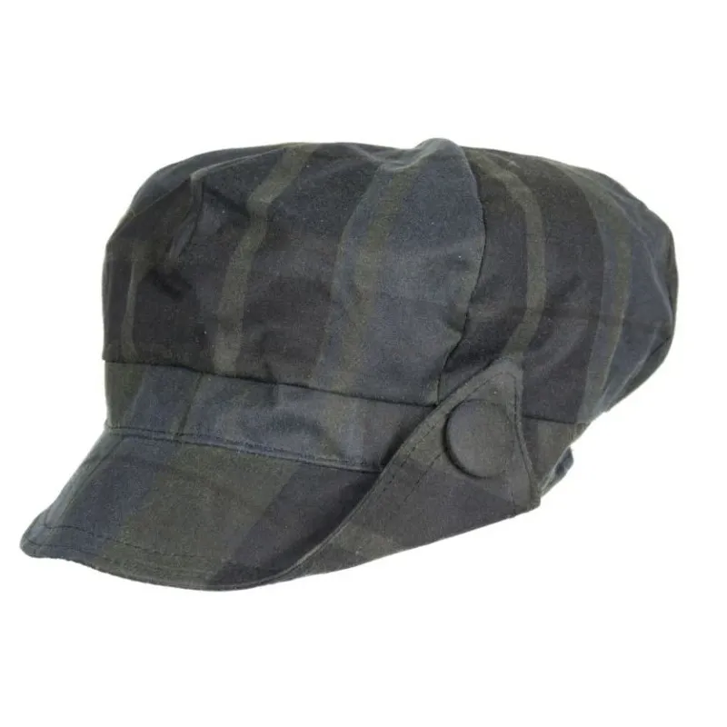 Gorra encerada Oxford Blue Lilly Tartan Dundee