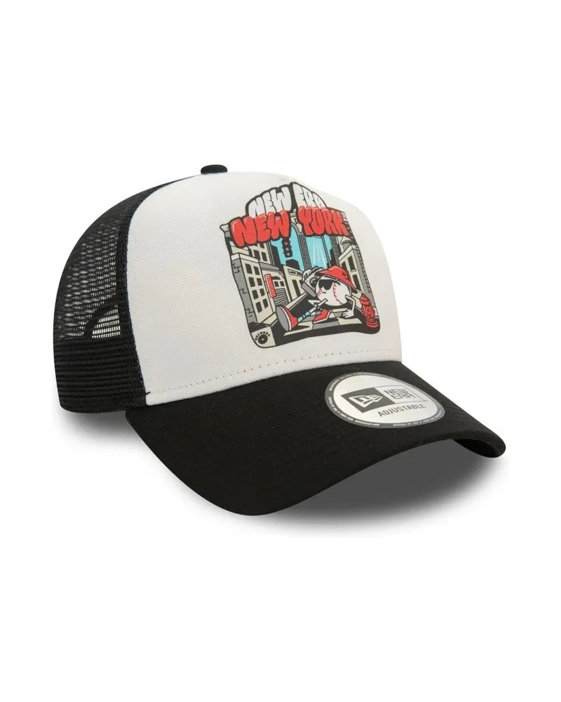 Gorra new era negra new york graphic print trucker