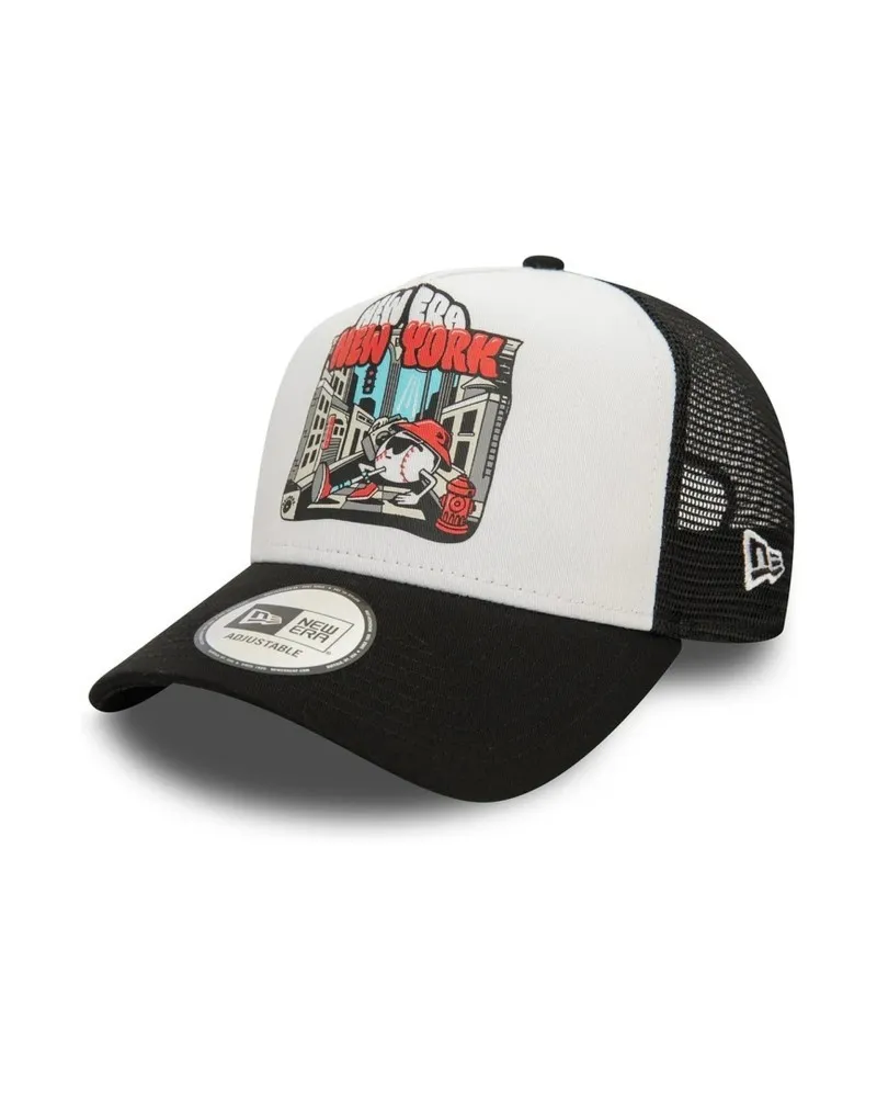 Gorra new era negra new york graphic print trucker