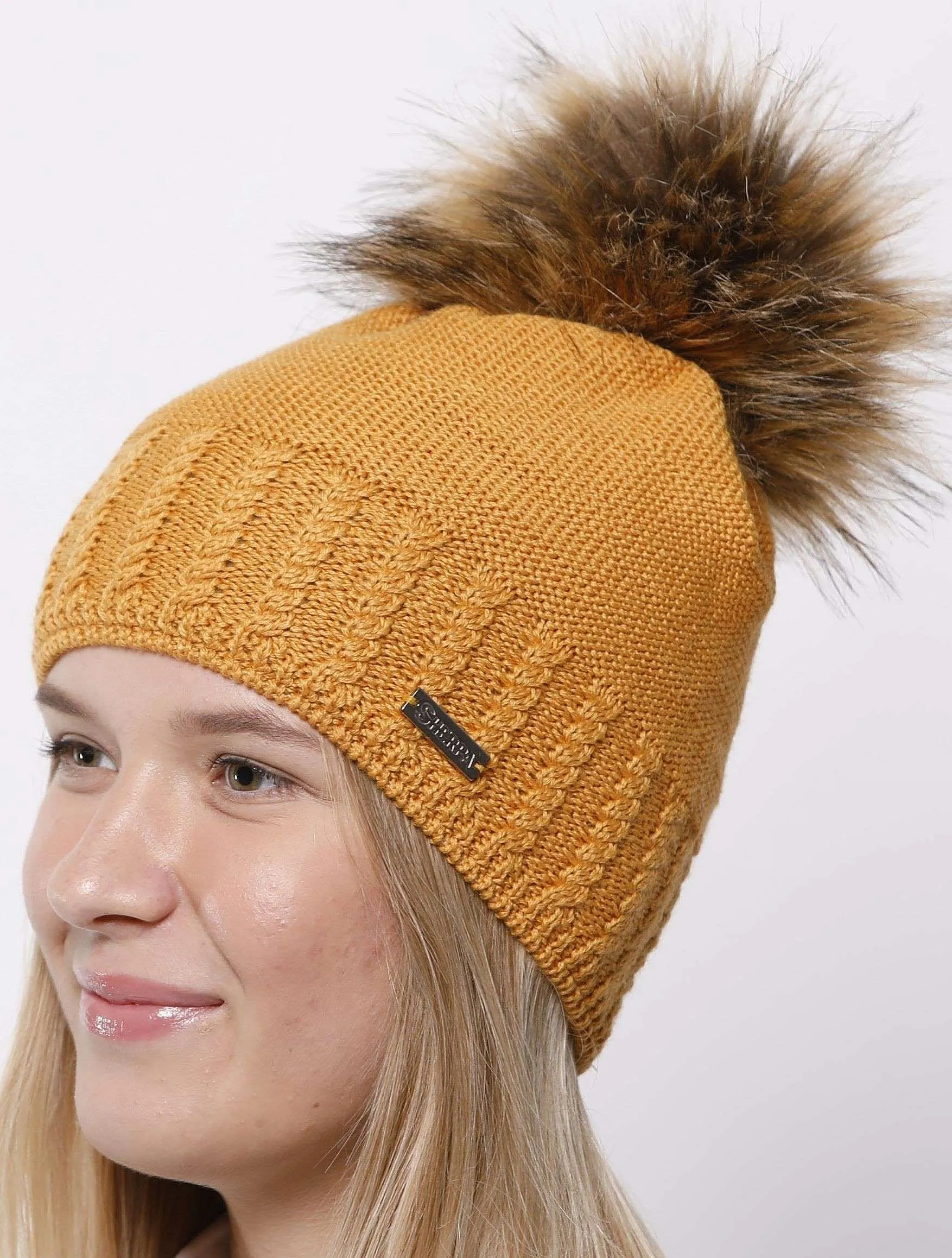 gorra Sherpa Gaia Merino - Mustard - women´s