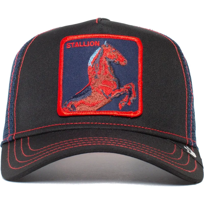 Gorra trucker negra caballo Stallion Trip The Farm de Goorin Bros.