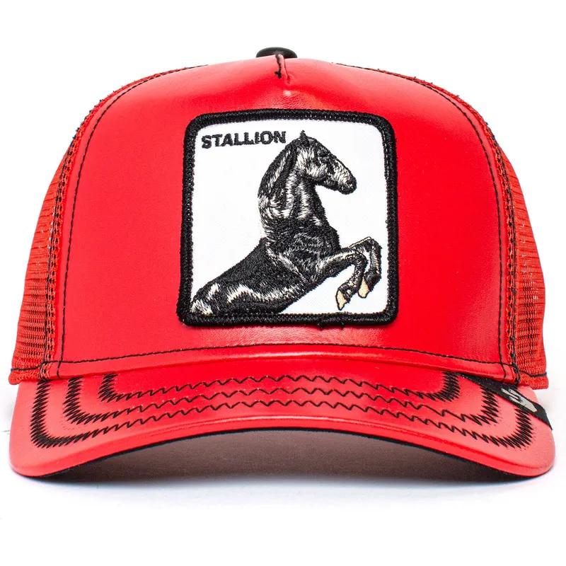 Gorra trucker roja caballo Stallion Cherry Mustang The Farm de Goorin Bros.