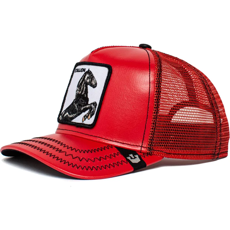 Gorra trucker roja caballo Stallion Cherry Mustang The Farm de Goorin Bros.