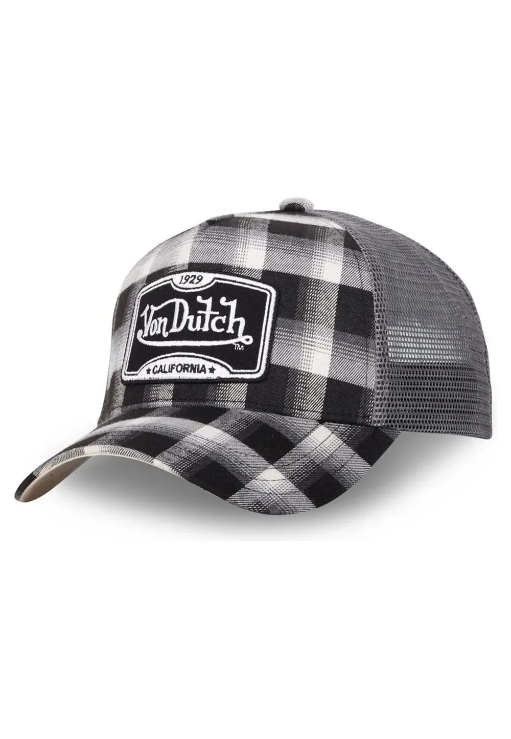 Gorra von dutch negra cuadros car03 trucker cap