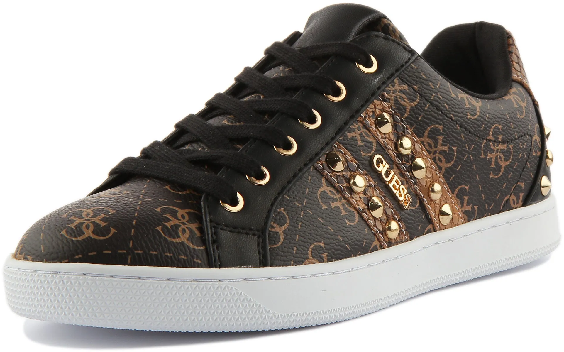 Guess Rassta Zapatillas de deporte con tachuelas 4G para mujer en marrón