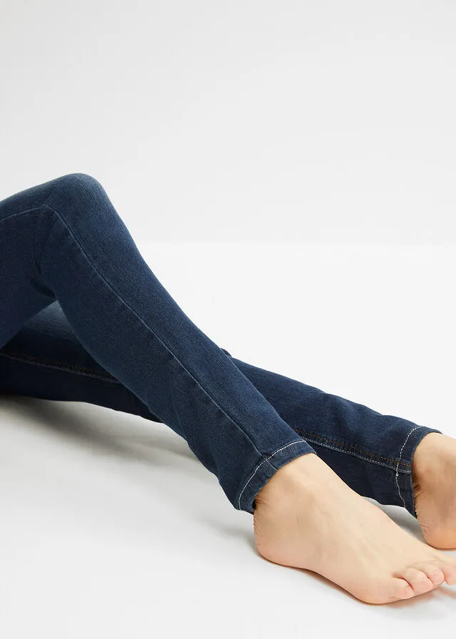 Jeggings efecto lavado denim oscuro