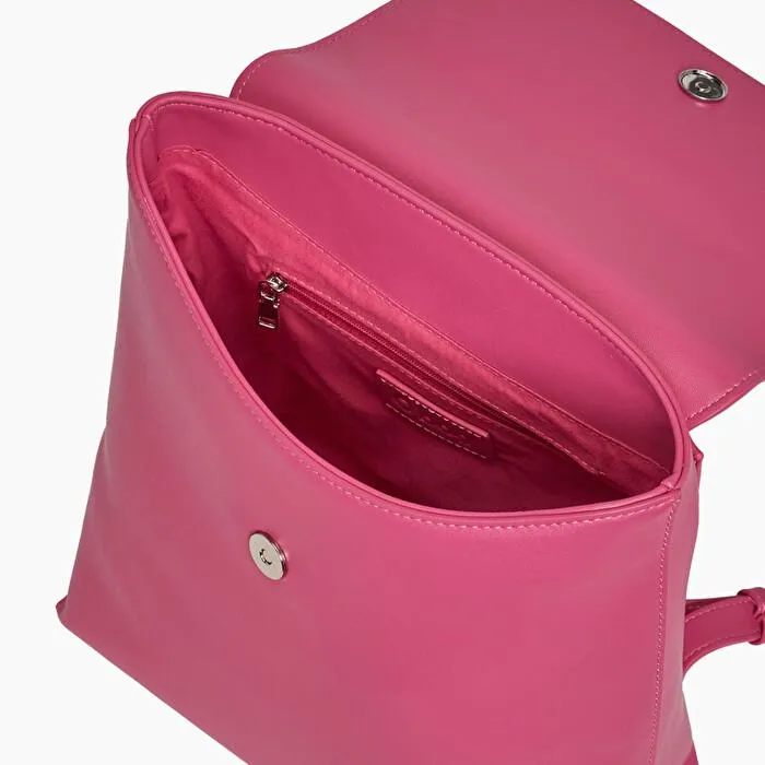 Mochila O bag budapest con solapa rosa fucsia