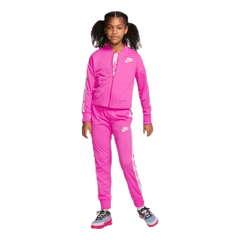 Nike Girls Tricot Essential Tracksuit Pink