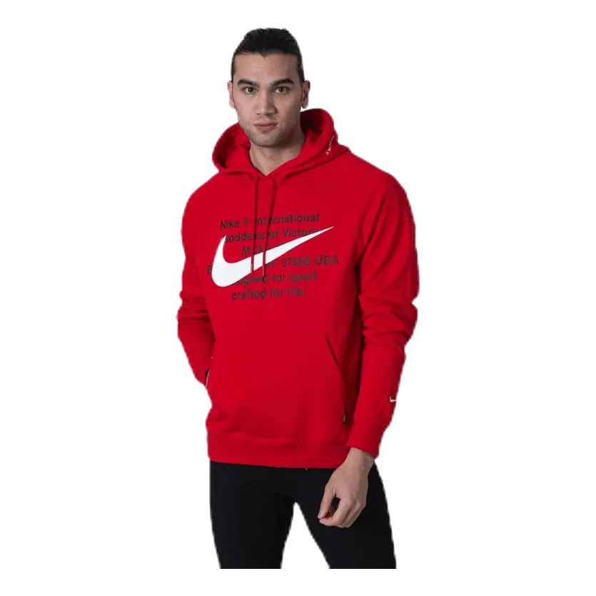 Nike NSW Swoosh Hoodie White/Red