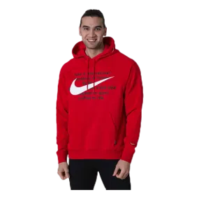 Nike NSW Swoosh Hoodie White/Red