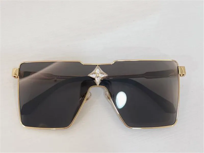 Nuevas gafas de sol de diseño de moda Z1700U marco de metal cuadrado con adorno de diamantes estilo popular y simple anteojos de