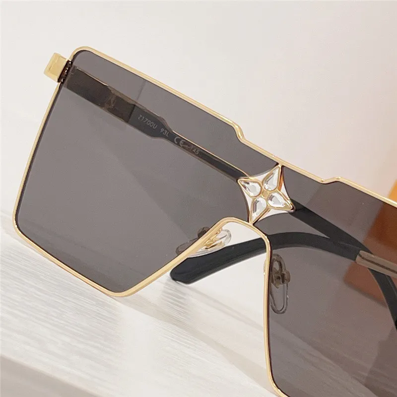 Nuevas gafas de sol de diseño de moda Z1700U marco de metal cuadrado con adorno de diamantes estilo popular y simple anteojos de