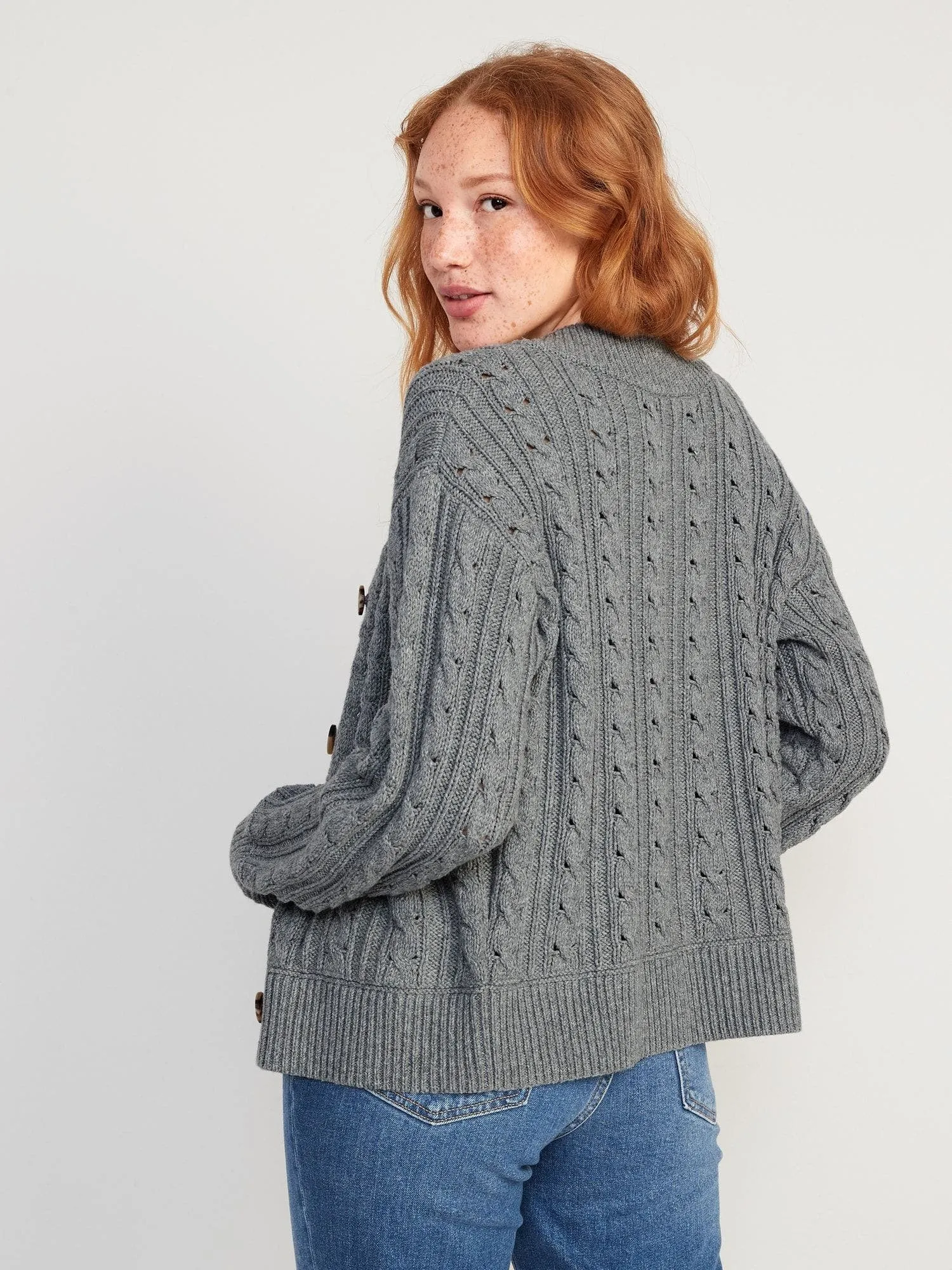 OLD NAVY Chaleco Old NavyCardigan Mujer Gris