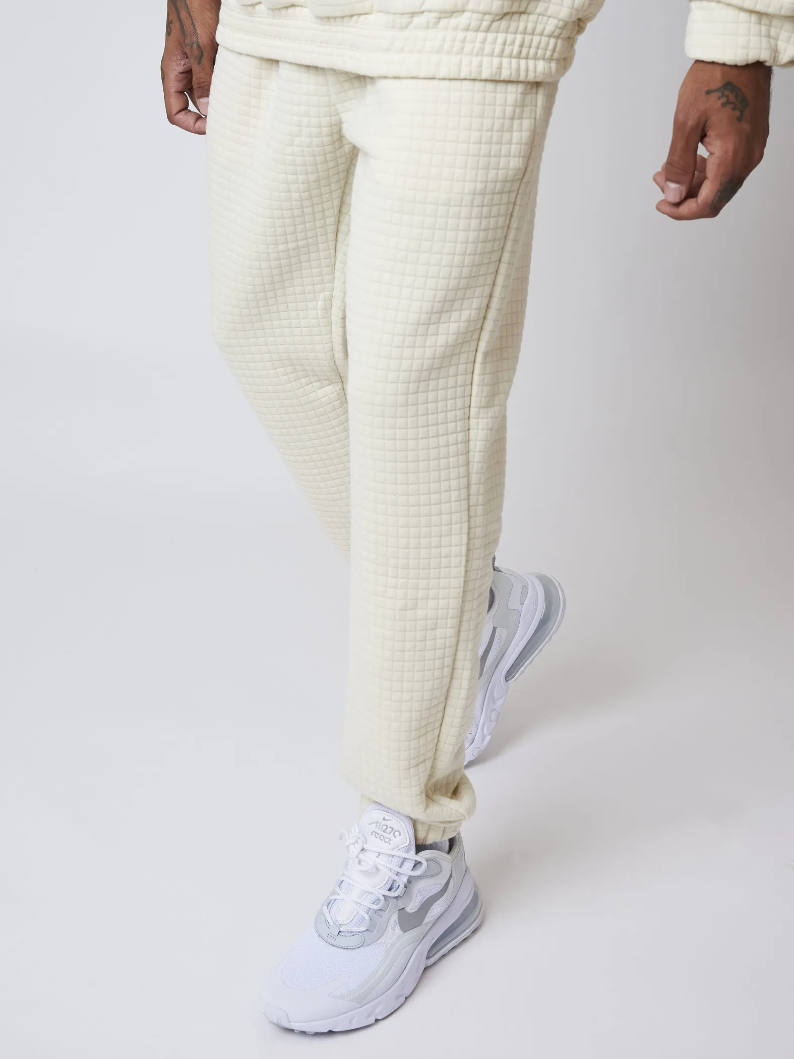 Pantalones de jogging con acolchado cuadrado