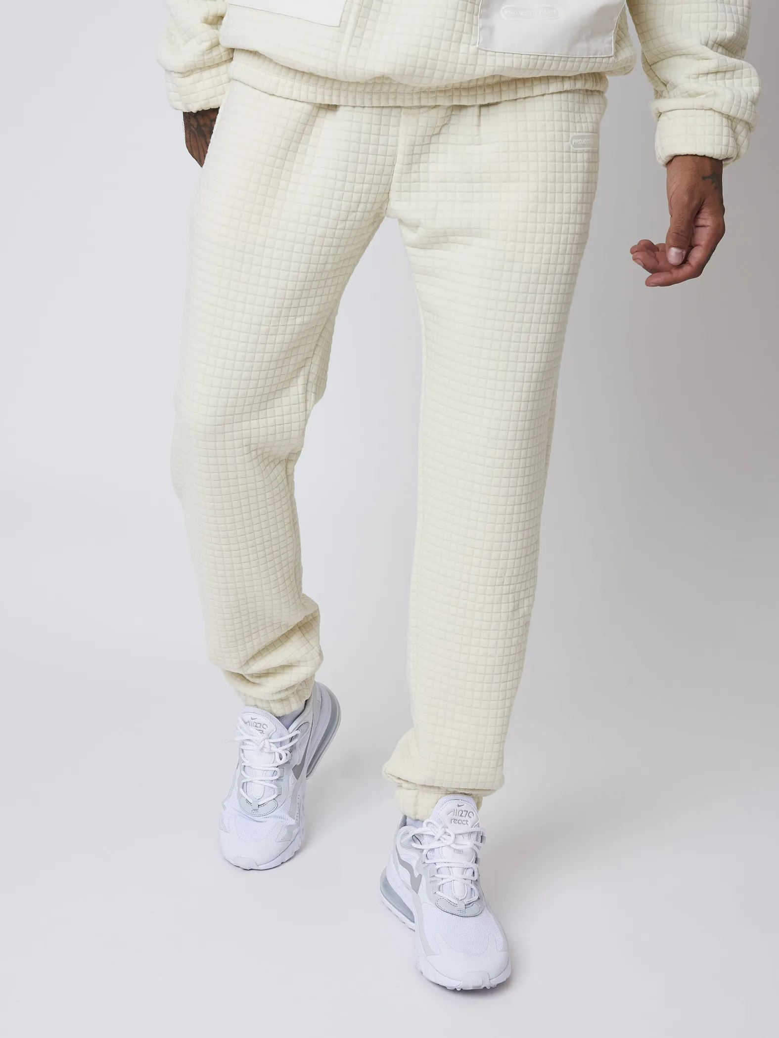 Pantalones de jogging con acolchado cuadrado