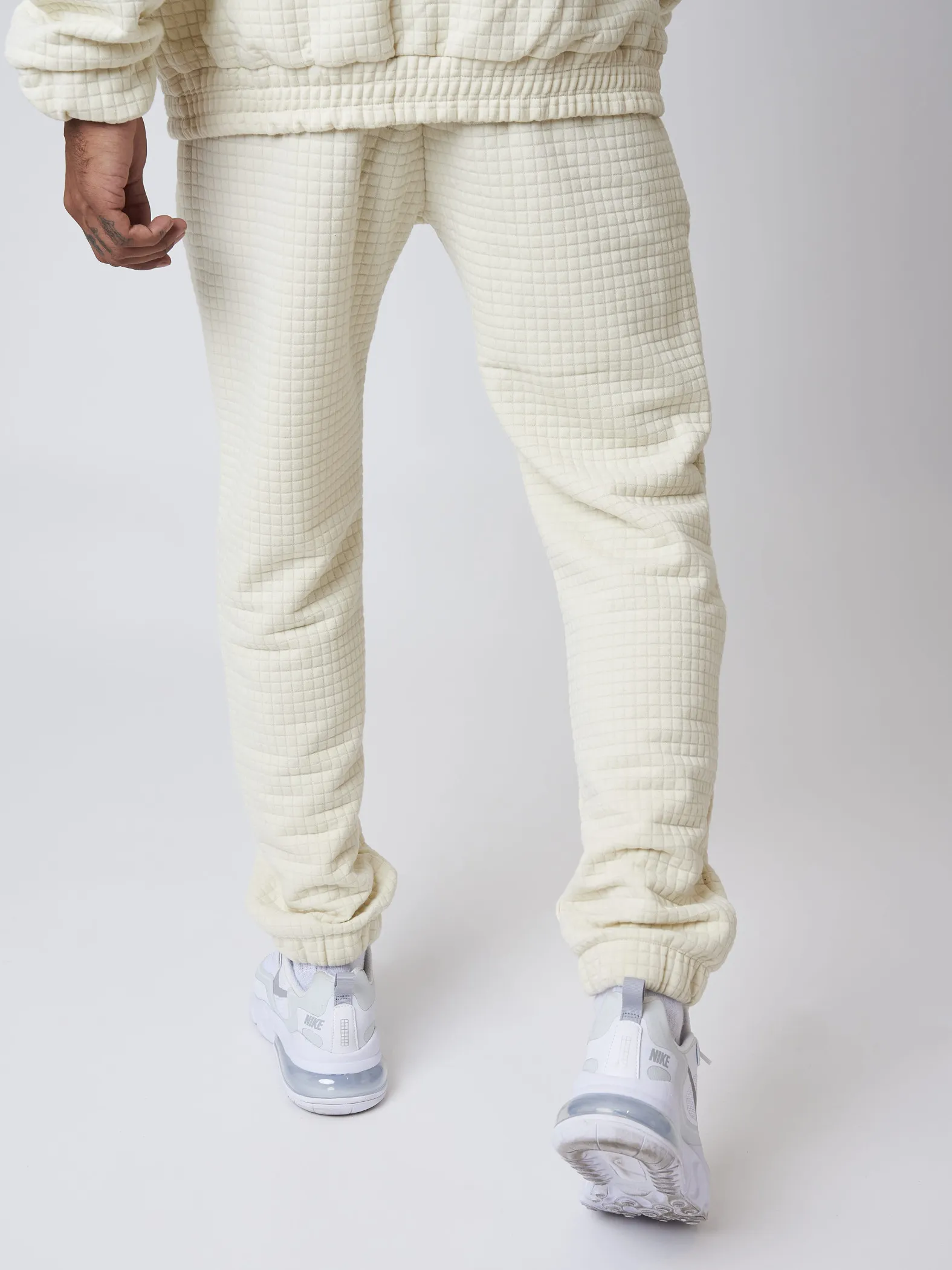 Pantalones de jogging con acolchado cuadrado