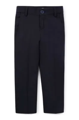 Pantalones de traje regular fit para niños en lana elástica