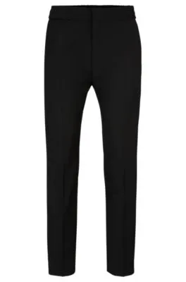 Pantalones extra slim fit de mezcla de lana superflexible