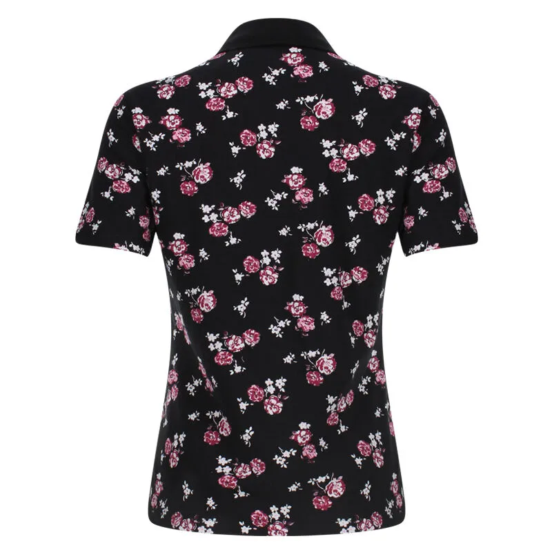 Polo Estampada Rosas