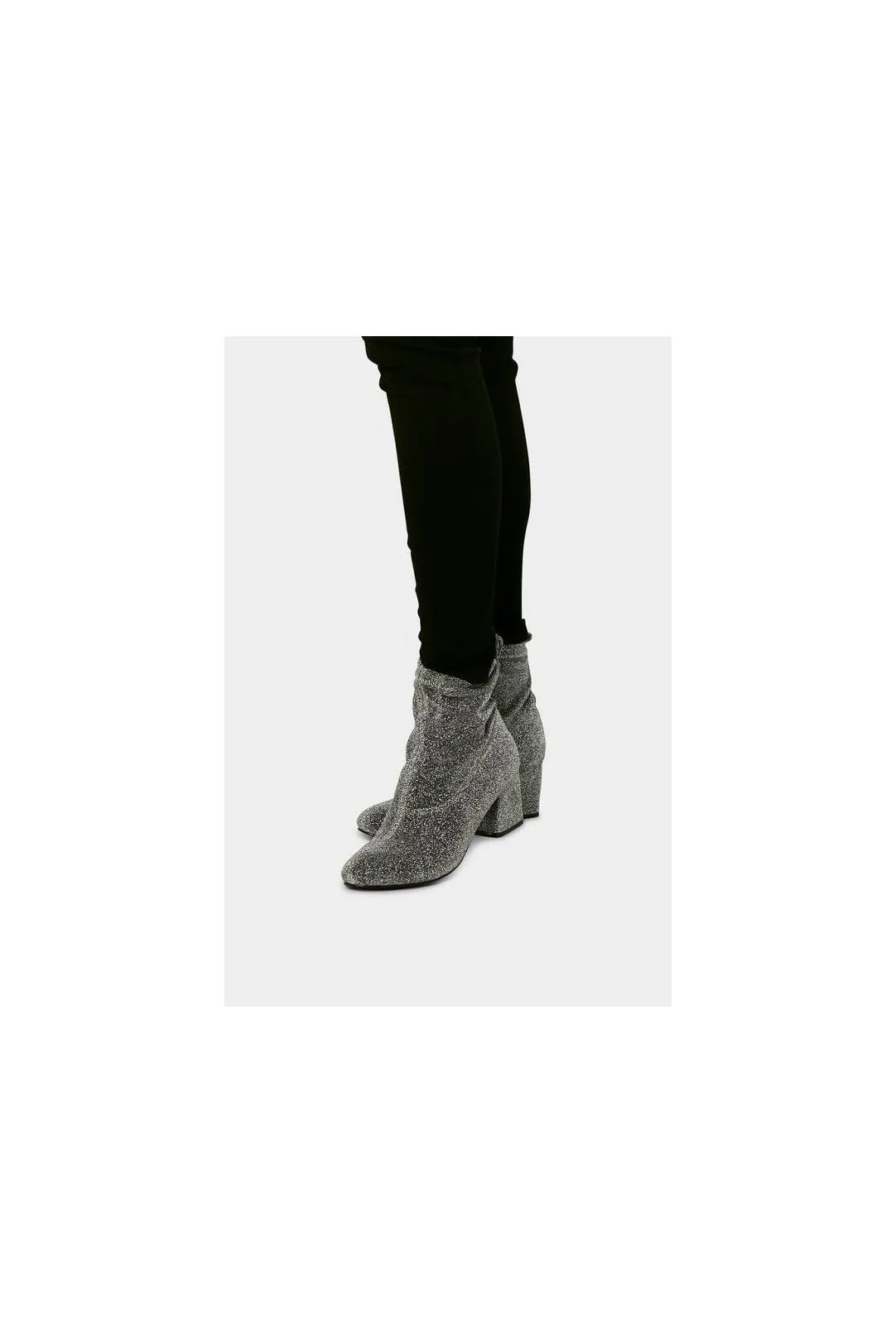 PSDONNA GLITTER BOOT DC PLATEADO