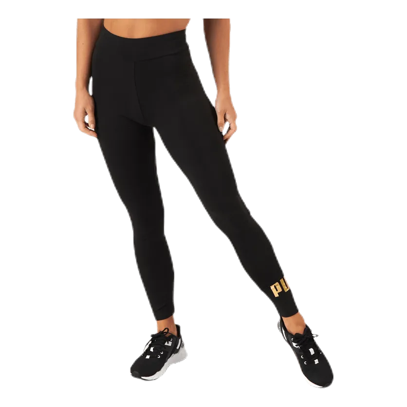 Puma ESS Logo Leggings Black/Gold