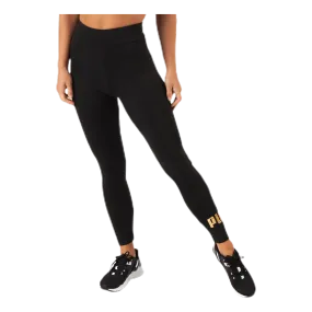 Puma ESS Logo Leggings Black/Gold