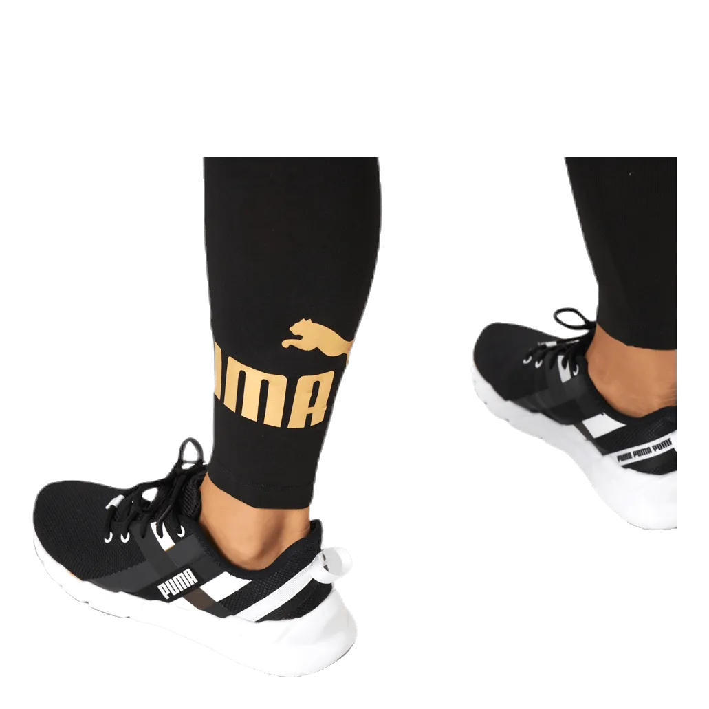 Puma ESS Logo Leggings Black/Gold