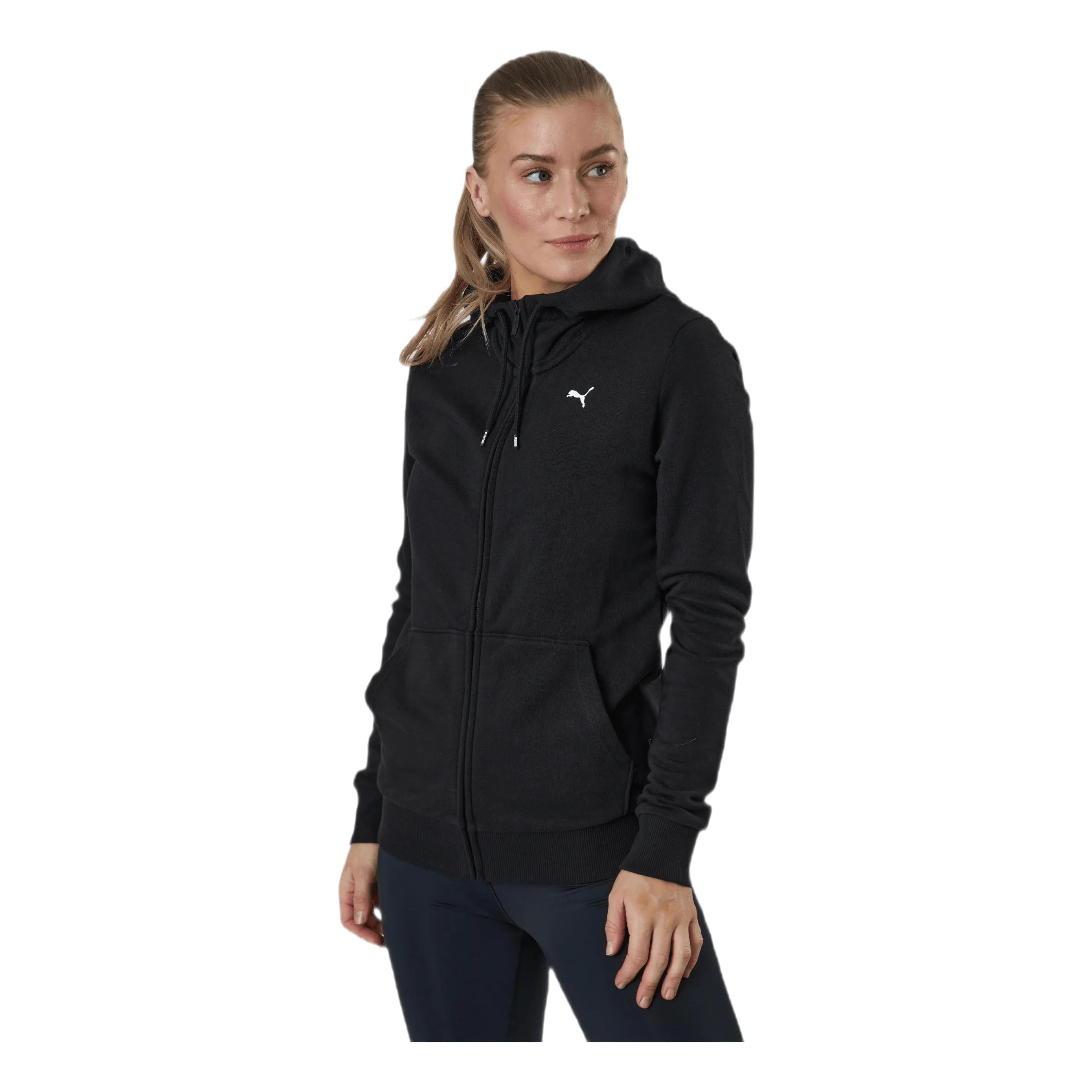 Puma Essential Small Logo Full-Zip Hoodie Tr Black