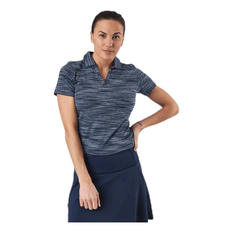 Puma Golf Heather Slub Polo Blue