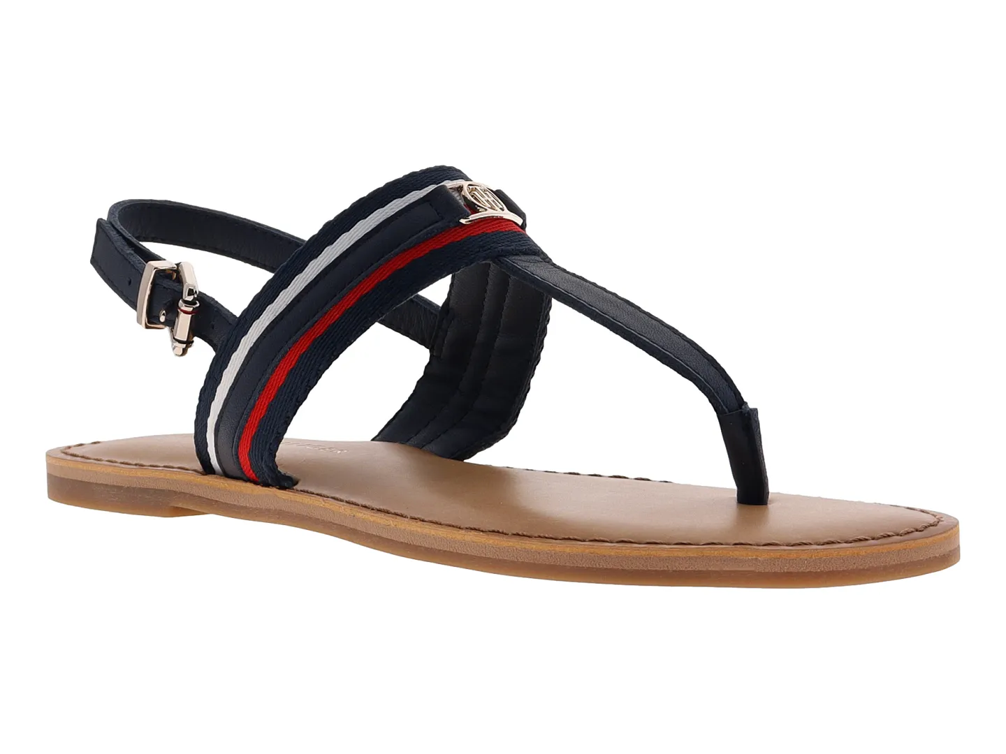 Sandalias Tommy Hilfiger Fw06232 Negro Para Mujer