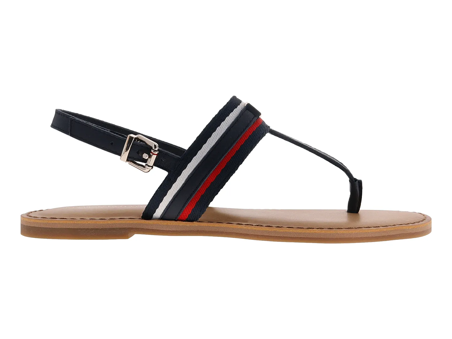 Sandalias Tommy Hilfiger Fw06232 Negro Para Mujer