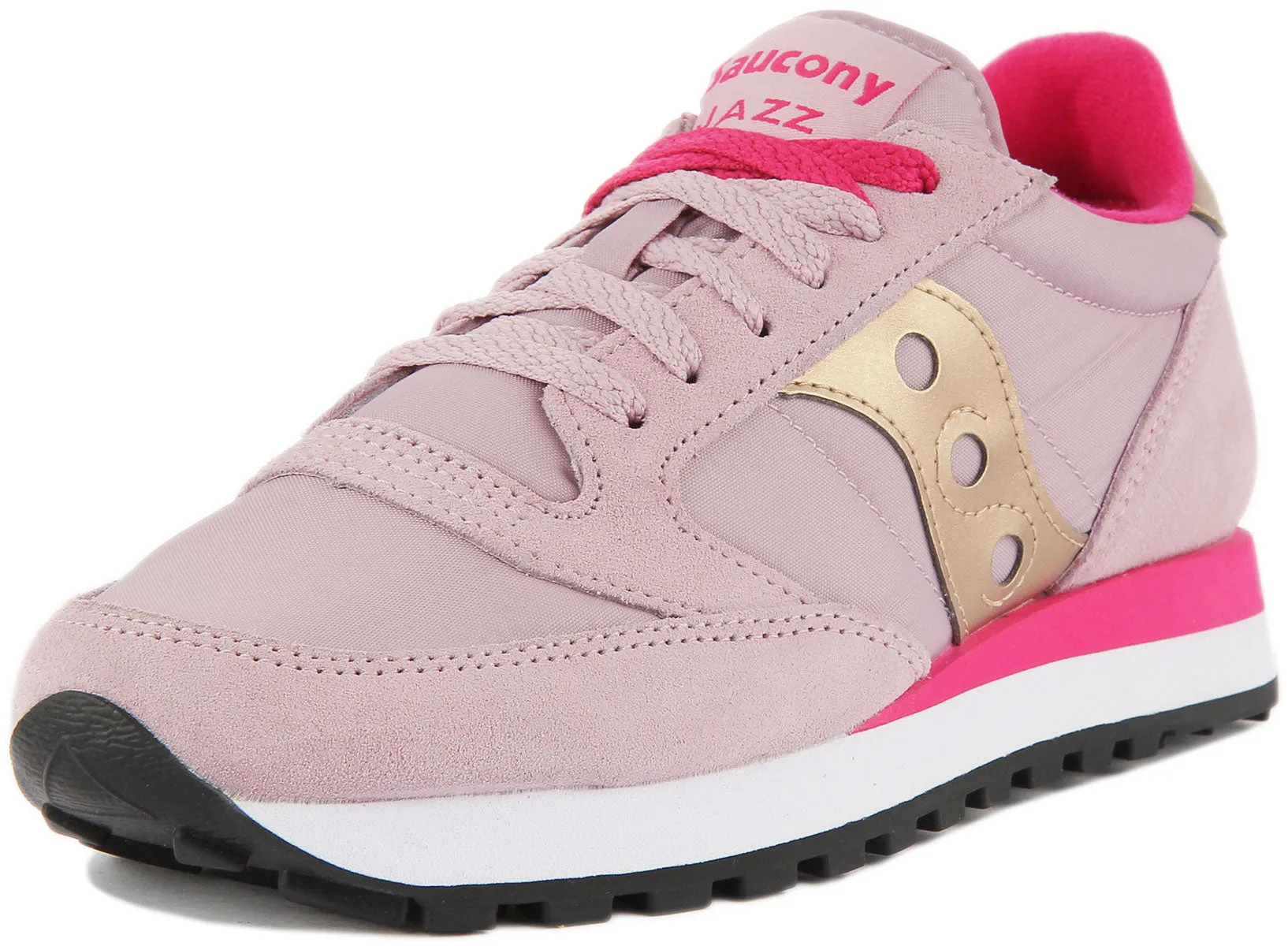 Saucony Jazz Original Zapatillas de deporte con cordones de ante y nylon para mujer en albaricoque